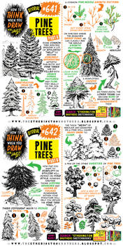 How to THINK when you draw PINE TREES tutorial!