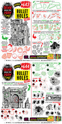 How to THINK when you draw BULLET HOLES tutorial