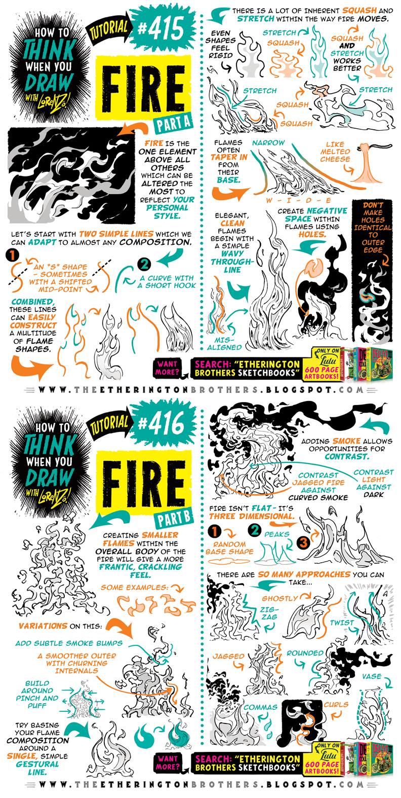 How to THINK when you draw FIRE tutorial! by EtheringtonBrothers on ...