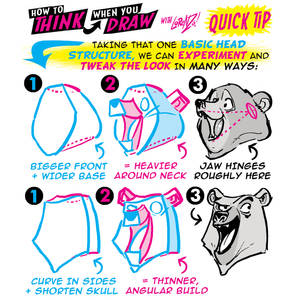 How to THINK when you draw BEARS QUICK TIP!