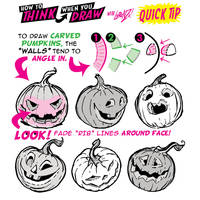 How to THINK when you draw PUMPKINS QUICK TIP!