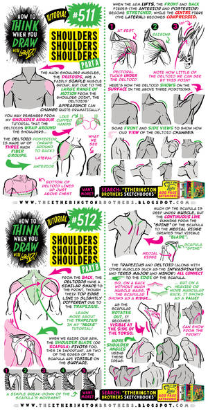 How to THINK when you draw SHOULDERS tutorial!