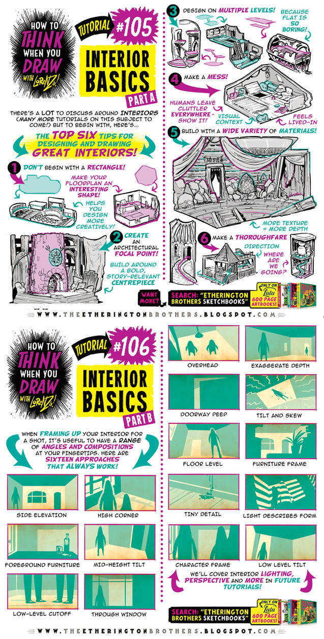 Internalize Drawing How to THINK when you draw INTERIOR BASICS!! by EtheringtonBrothers on ...
