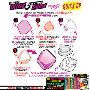 How to THINK when you draw CRYSTALS QUICK TIP!