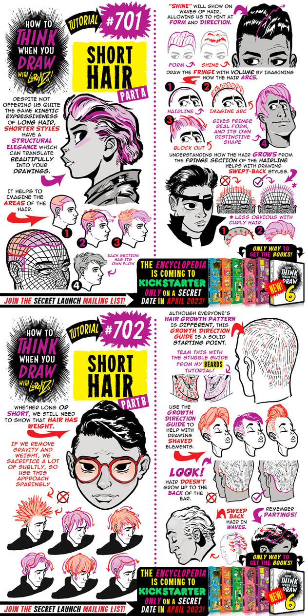How to THINK when you draw SHORT HAIR tutorial! by EtheringtonBrothers ...