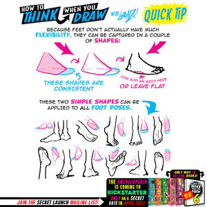 How to THINK when you draw FEET QUICK TIP!