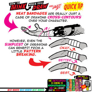 How to THINK when you draw BANDAGES QUICK TIP!