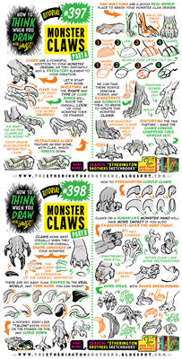 How to THINK when you draw MONSTER CLAWS tutorial!