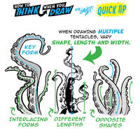 How to THINK when you draw TENTACLES QUICK TIP!