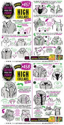 How to THINK when you draw HIGH COLLARS tutorial!