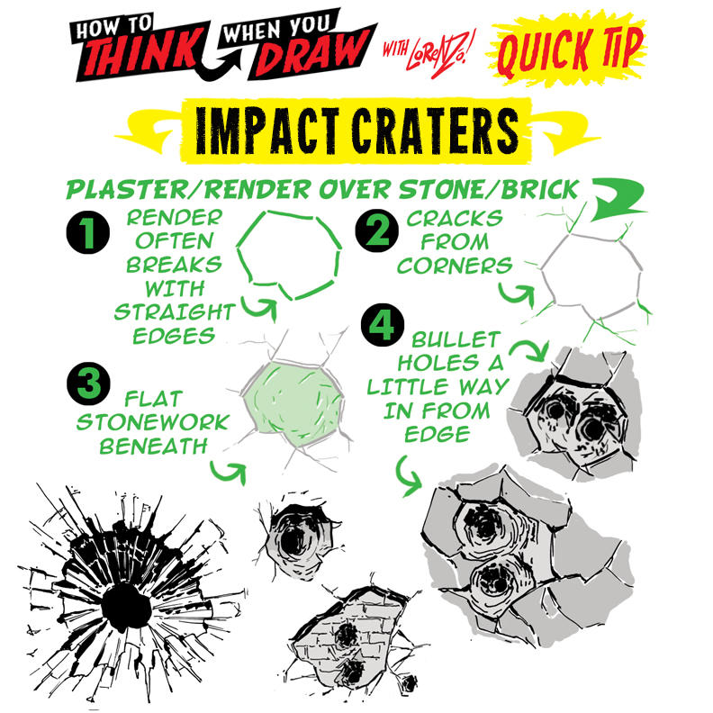 How to THINK when you draw IMPACT CRATERS tip! by EtheringtonBrothers