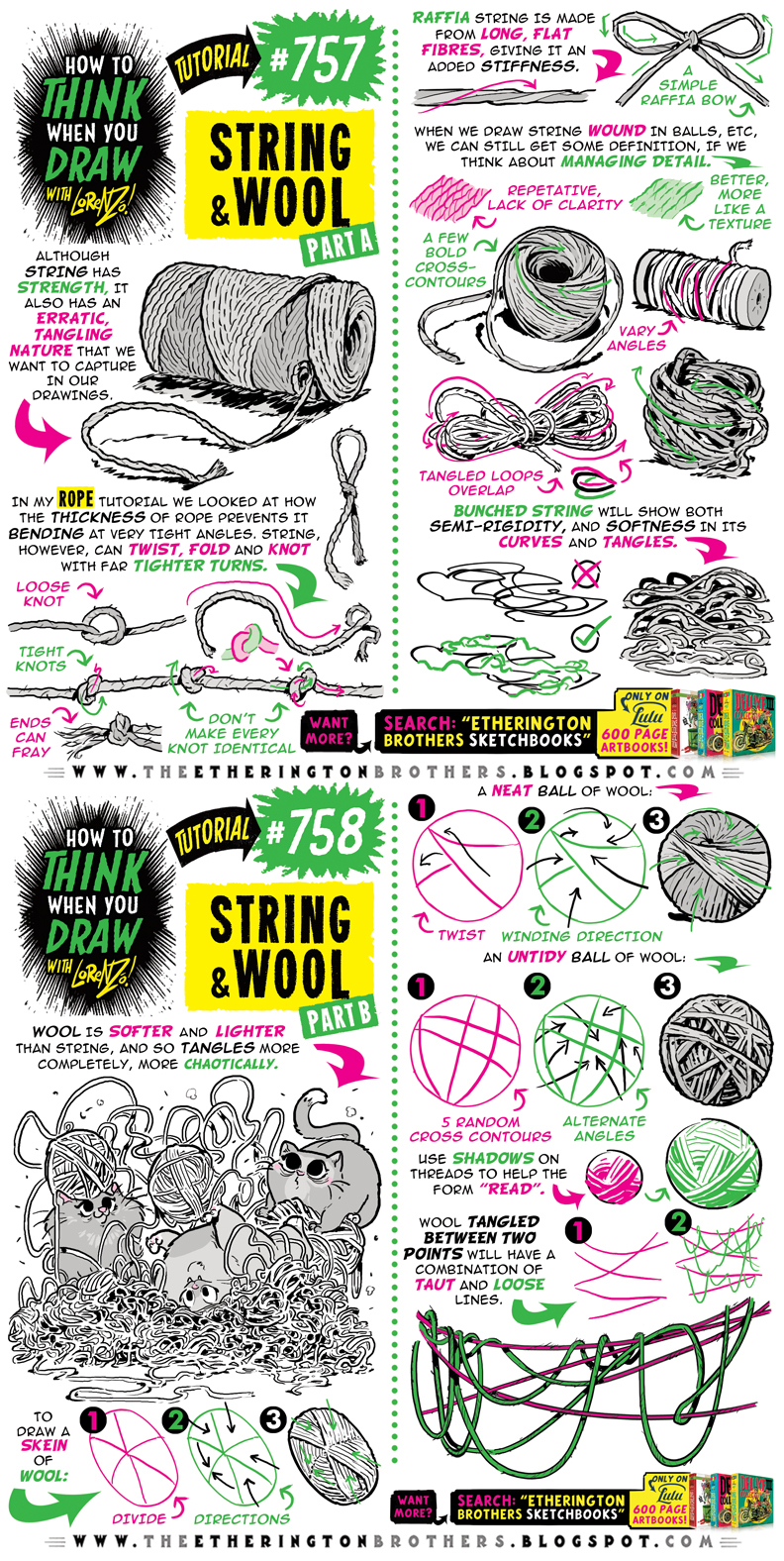 How to THINK when you draw STRING and WOOL! by EtheringtonBrothers on ...