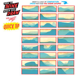How to THINK when you draw HILLS QUICK TIP!