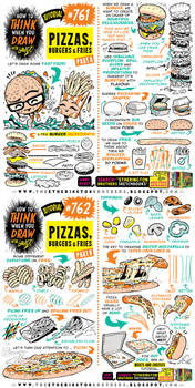 How to THINK when you draw PIZZAS, BURGERS, FRIES