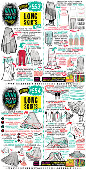 How to THINK when you draw LONG SKIRTS tutorial!