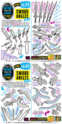 How to THINK when you draw SWORD ANGLES tutorial!