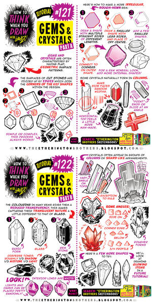 How to THINK when you draw GEMS and CRYSTALS!