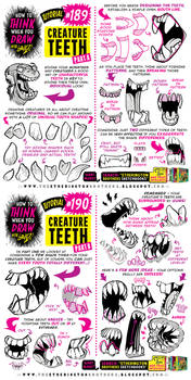 How to THINK when you draw CREATURE TEETH tutorial