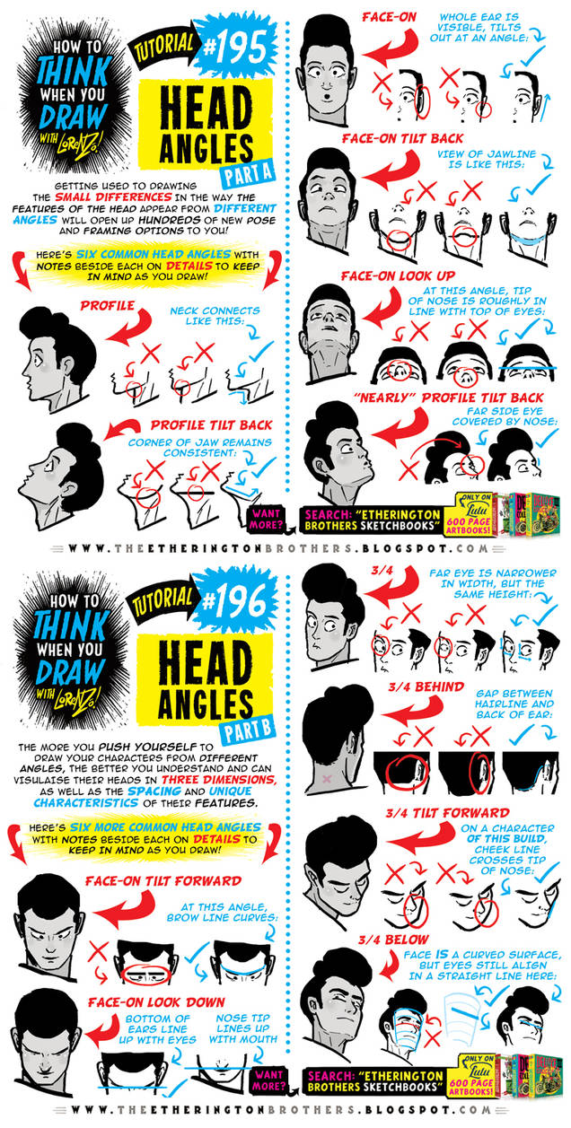 How to THINK when you draw HEAD ANGLES tutorial! by EtheringtonBrothers ...