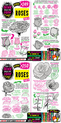 How to THINK when you draw ROSES tutorial!