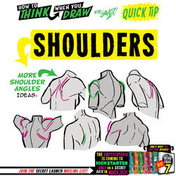 How to THINK when you draw SHOULDERS QUICK TIP!