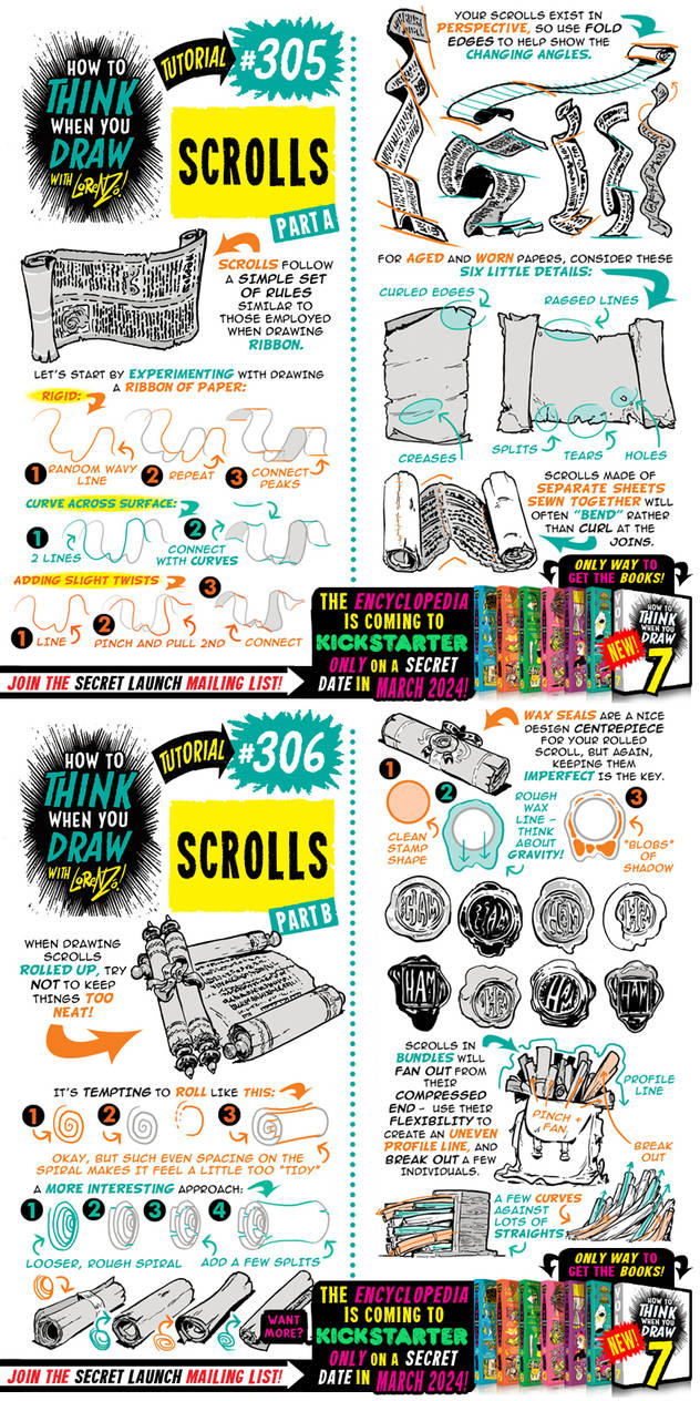 How to THINK when you draw SCROLLS tutorial! by EtheringtonBrothers on ...