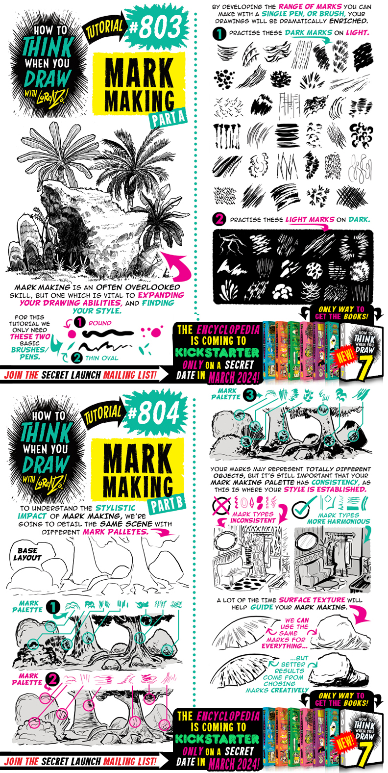 How to THINK when you draw MARK MAKING tutorial! by EtheringtonBrothers ...