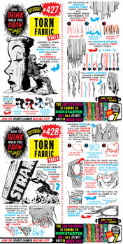 How to THINK when you draw TORN FABRIC tutorial!
