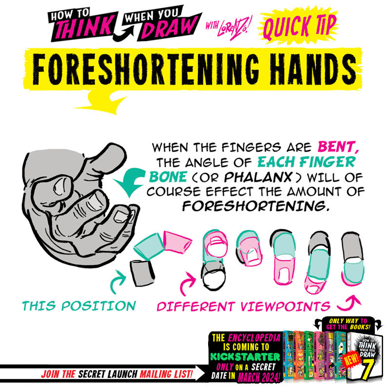 How to THINK when you draw FORESHORTENING HANDS! by EtheringtonBrothers ...