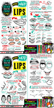 How to THINK when you draw LIPS tutorial!