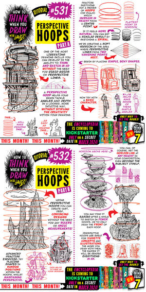 How to THINK when you draw PERSPECTIVE HOOPS!