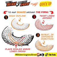How to THINK When you draw SNAKE SCALES Quick tip!