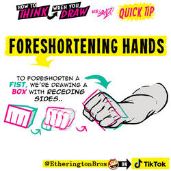 How to THINK when you draw FORESHORTENING HANDS!