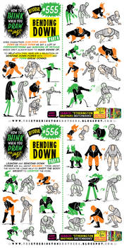 How to THINK when you draw BENDING DOWN tutorial!