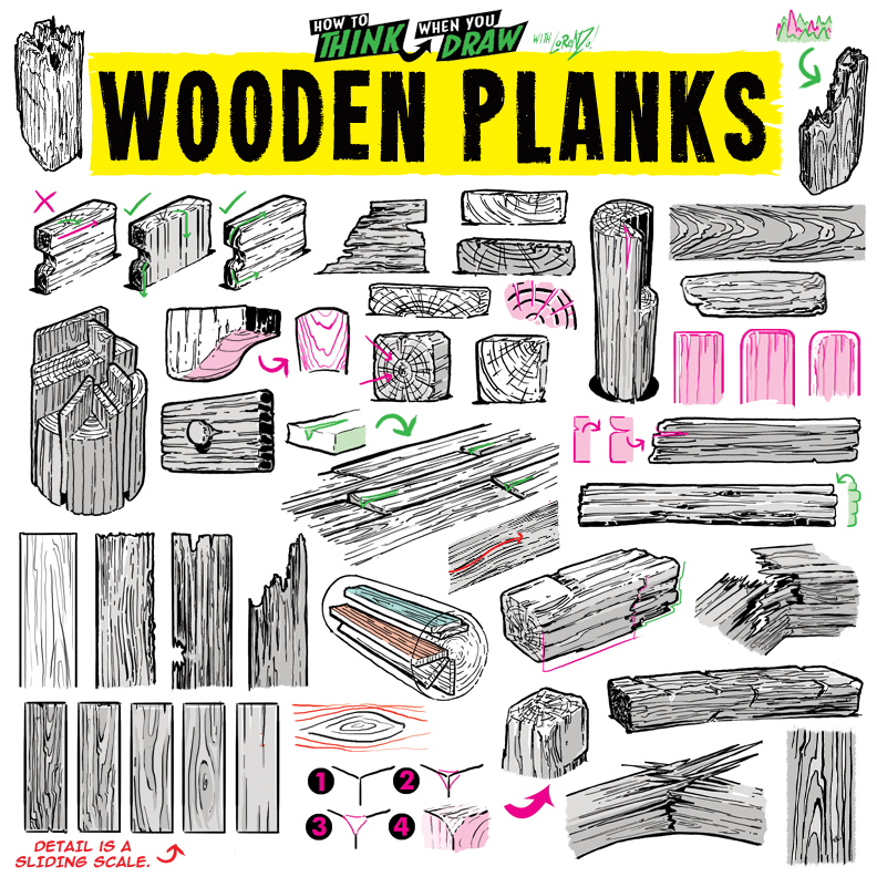 How to THINK When You Draw WOODEN PLANKS! by EtheringtonBrothers on ...