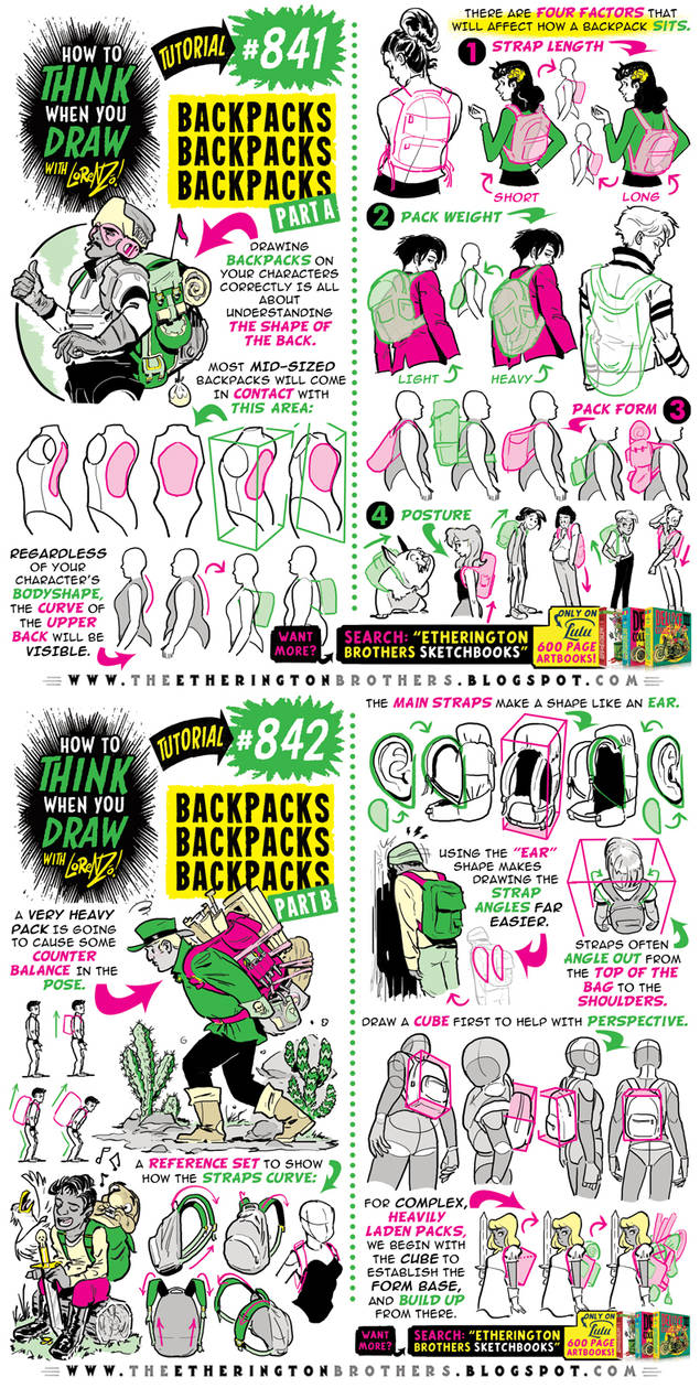 How to THINK When You Draw BACKPACKS tutorial! by EtheringtonBrothers ...