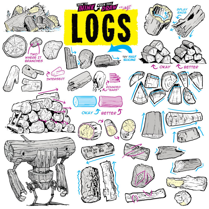 How to THINK When You Draw LOGS! by EtheringtonBrothers on DeviantArt