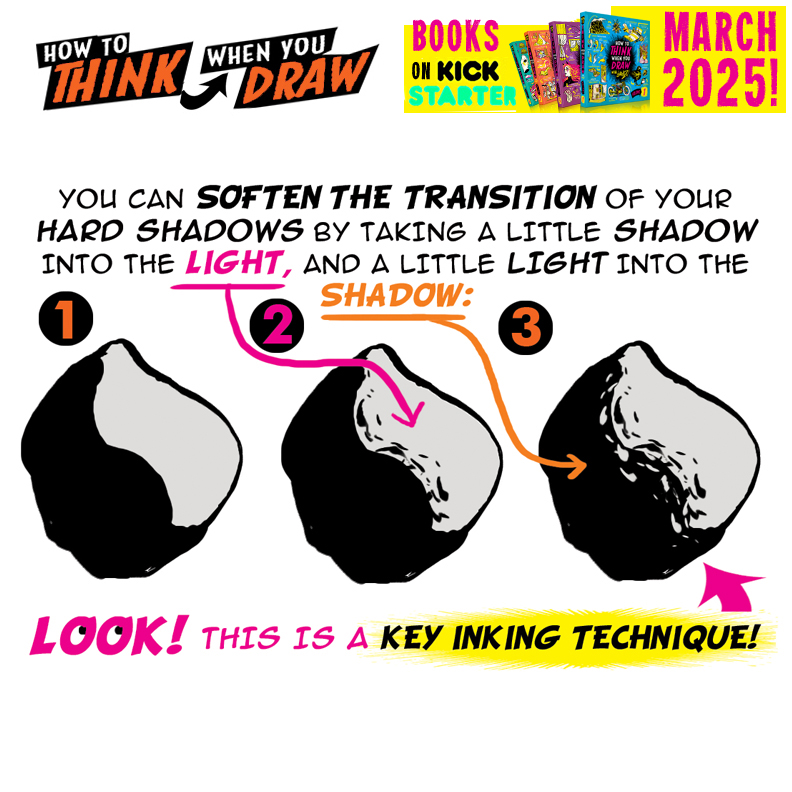 A KEY INKING TECHNIQUE from my tutorials BOOKS...