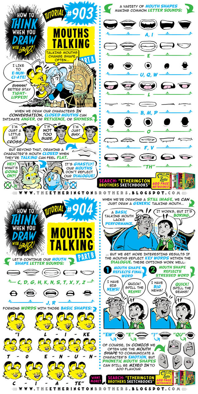 Talking Art Tutorial How to THINK When You Draw MOUTHS TALKING tutorial by ...