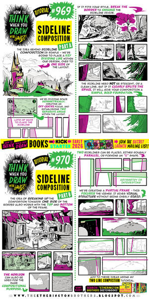 How to THINK When You Draw SIDELINE COMPOSITION!
