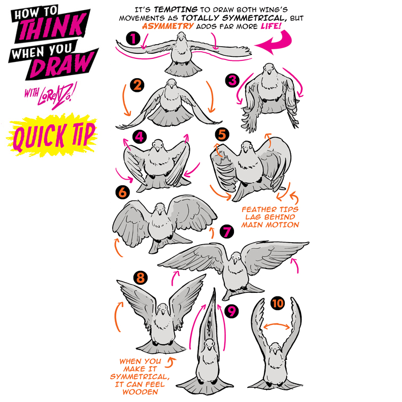 How to THINK When You Draw WINGS!
