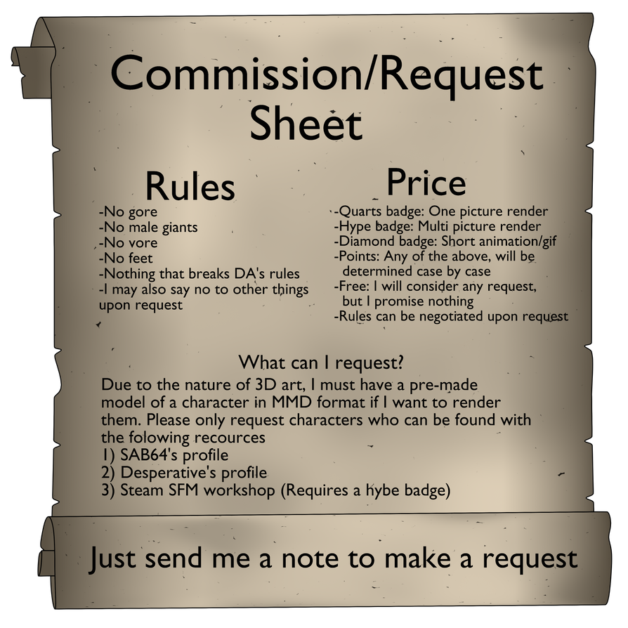 Commission/Request Sheet by StudioLaptop on DeviantArt