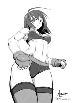 Fighter girl (shaded version)