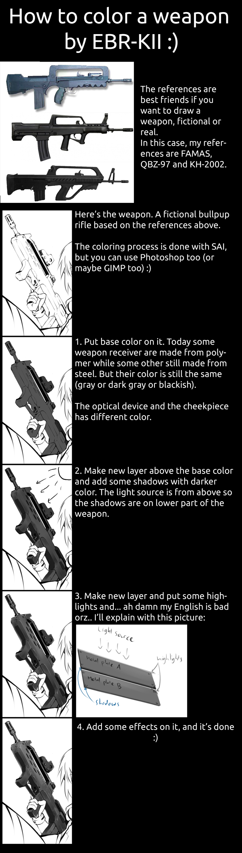 How to color a weapon