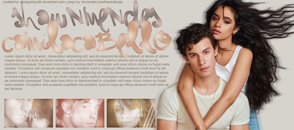 Shawn Mendes Headers 421, 950 free header ft. Shawn Mendes and Camila Cabello by designsbyroth on  DeviantArt