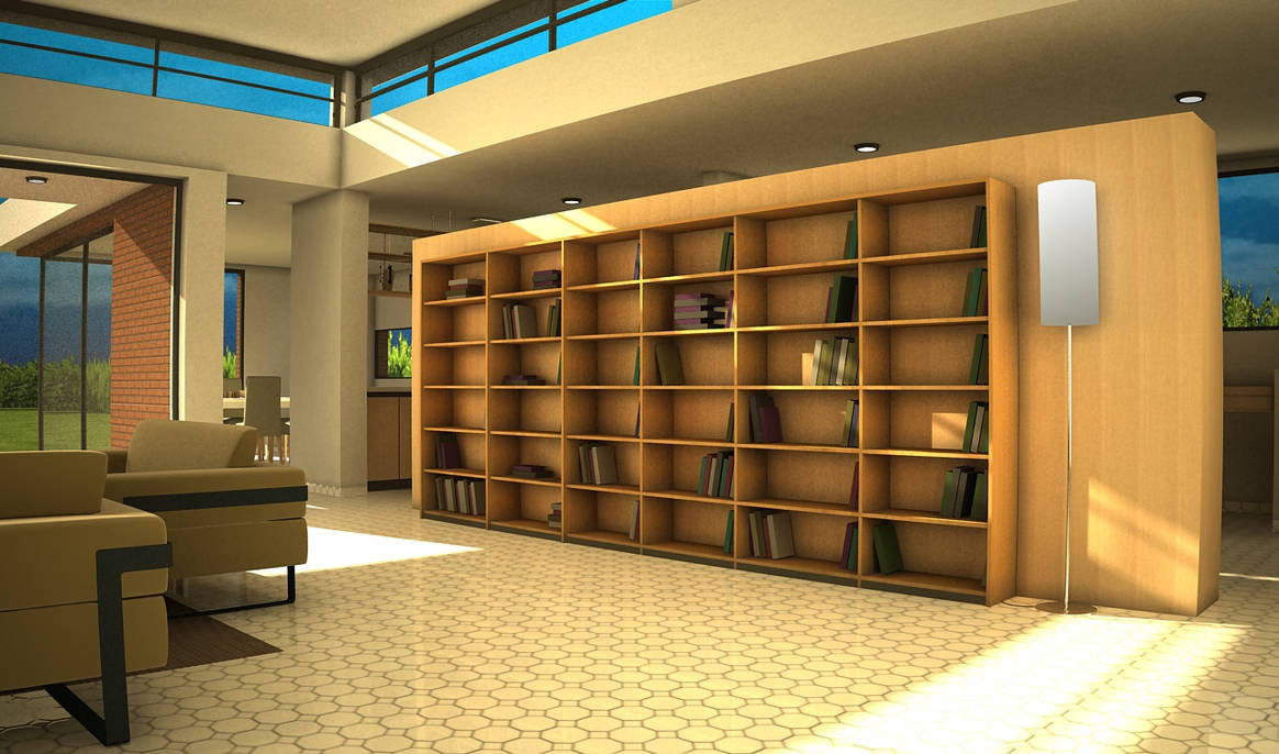 Library Section Render render room library by polperdelmar on DeviantArt