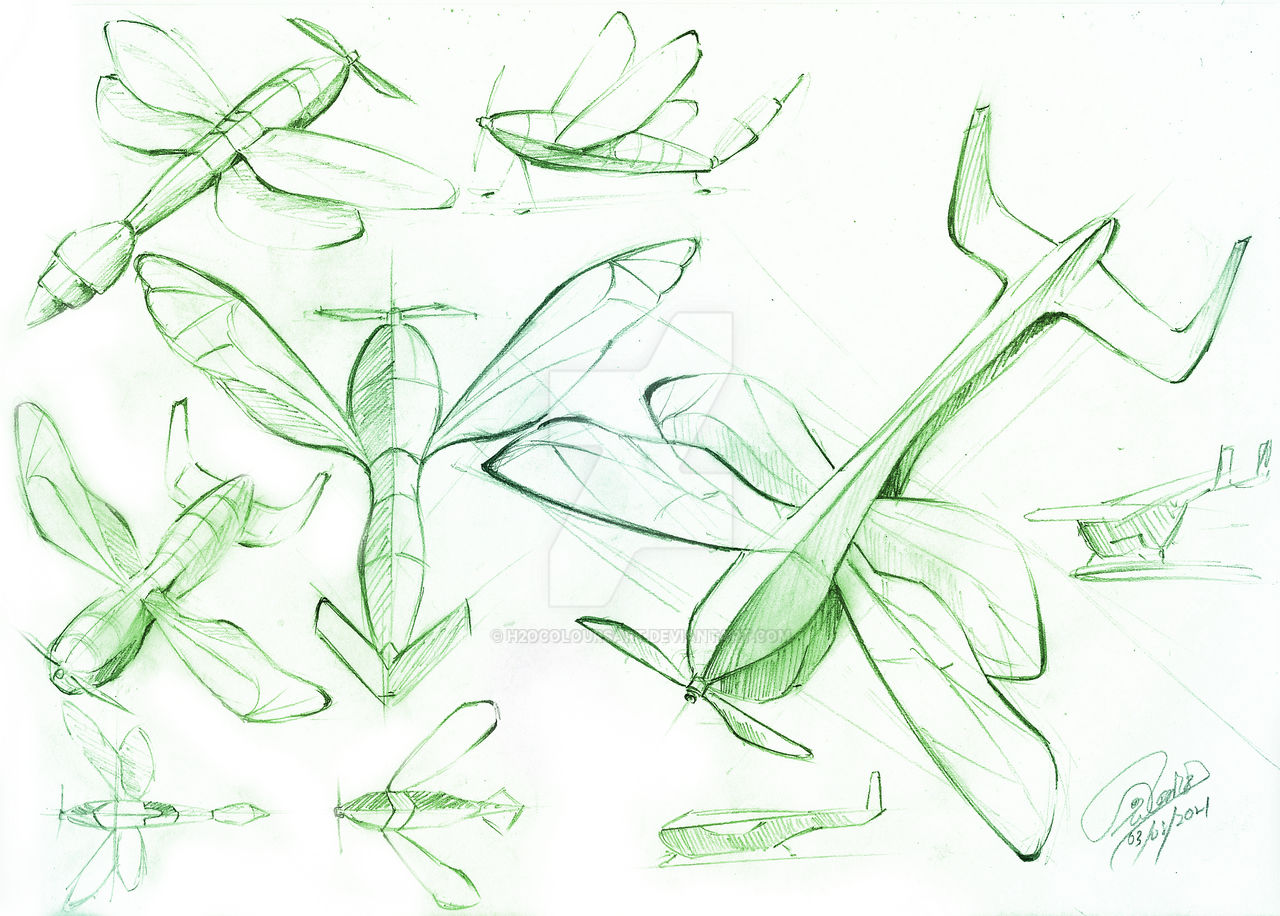 Aircraft Sketch 23-Insect Aircraft by H2OcoloursArt on DeviantArt