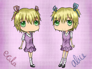 Chibi Ecila and Alice