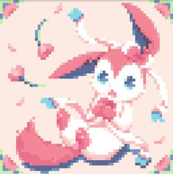 pixel art Sylveon