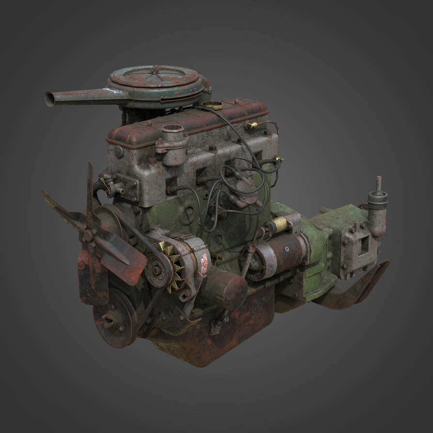 Old Dirty Rusted Engine 3D model by Jaqub on DeviantArt